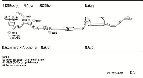 Išmetimo sistema WALKER KIK023470B