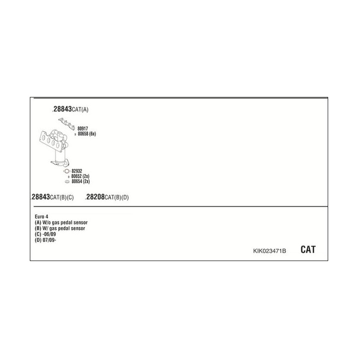 Išmetimo sistema WALKER KIK023471B