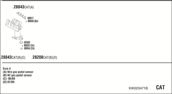 Išmetimo sistema WALKER KIK023471B