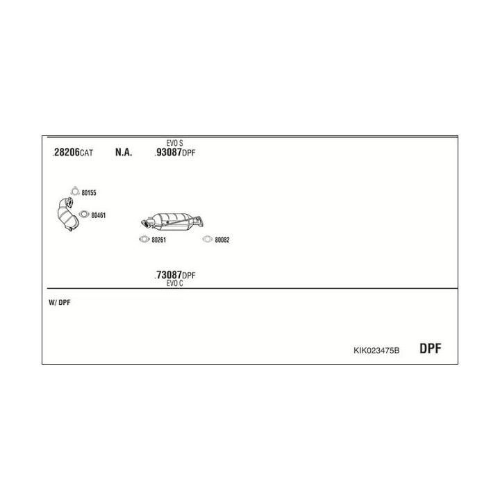 Išmetimo sistema WALKER KIK023475B