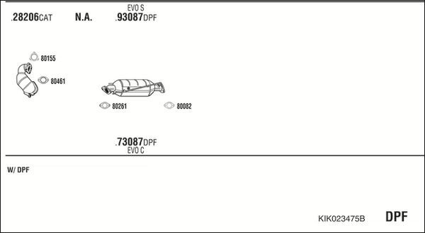 Išmetimo sistema WALKER KIK023475B