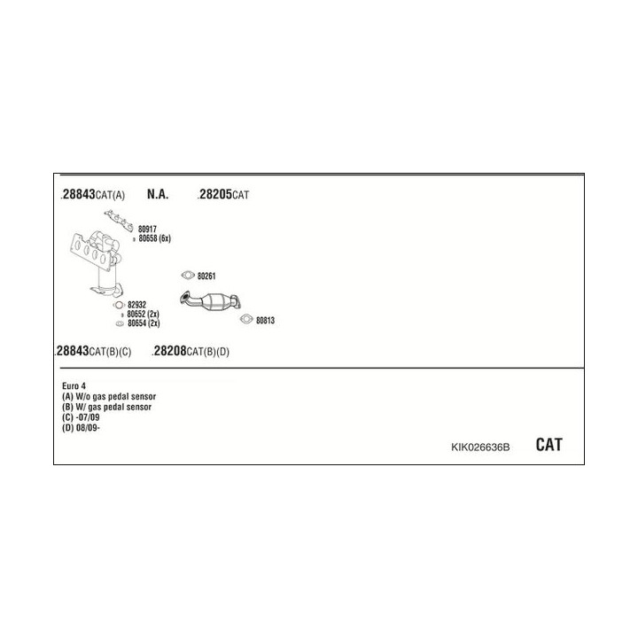 Išmetimo sistema WALKER KIK026636B