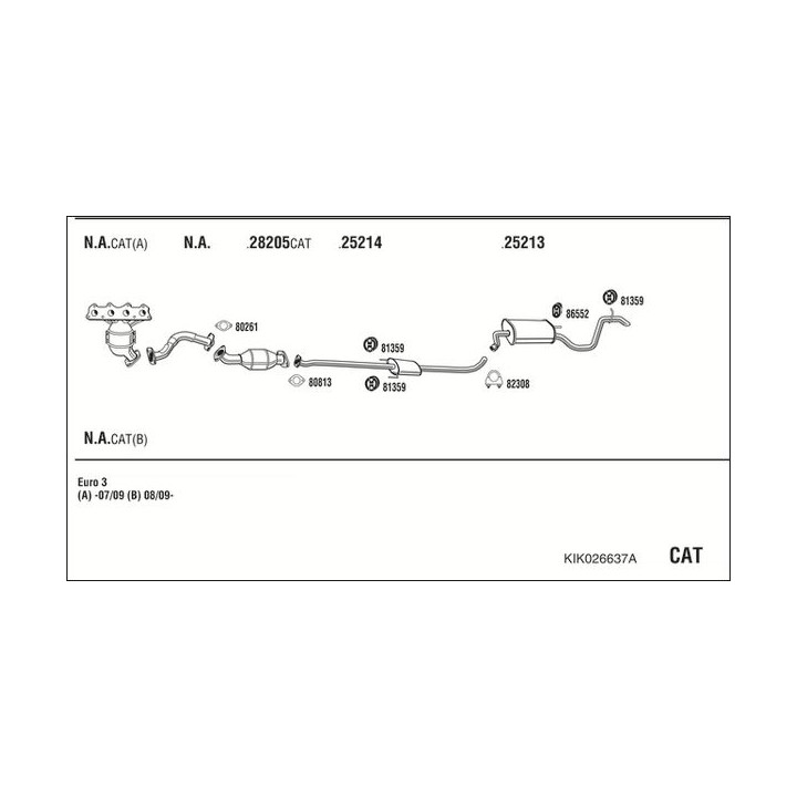 Išmetimo sistema WALKER KIK026637A