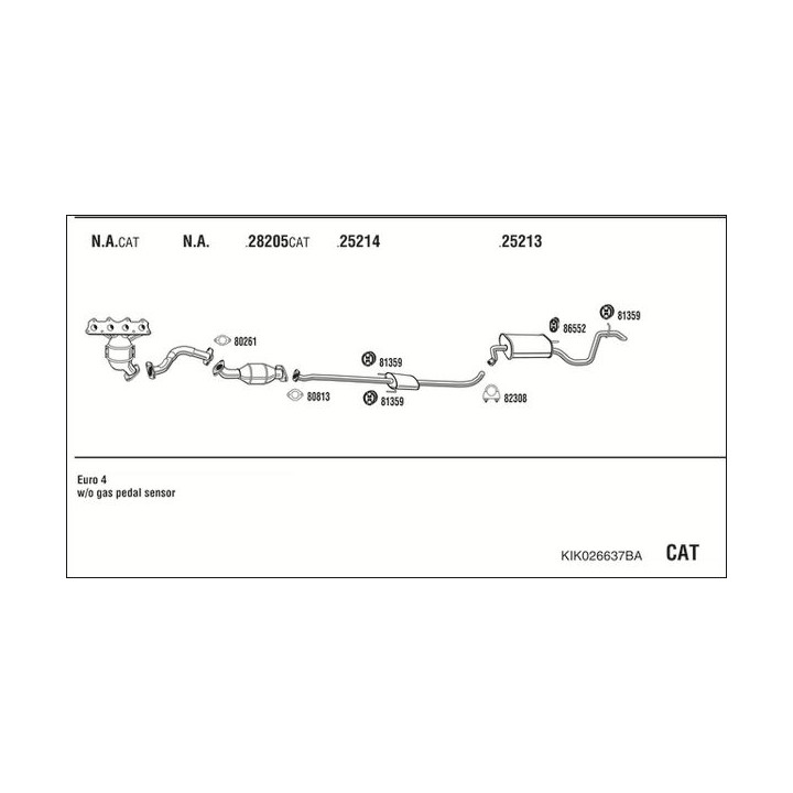 Išmetimo sistema WALKER KIK026637BA