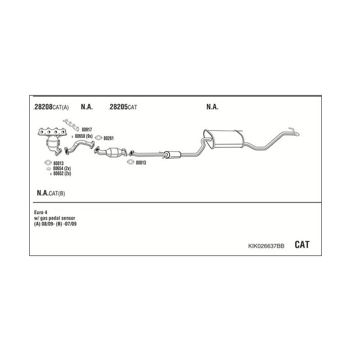 Išmetimo sistema WALKER KIK026637BB