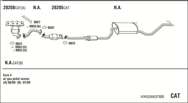 Išmetimo sistema WALKER KIK026637BB