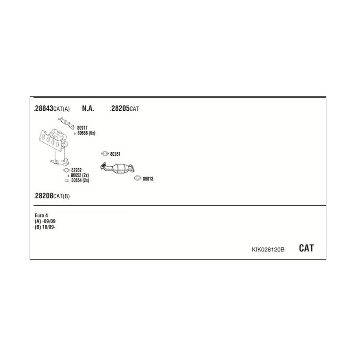 Išmetimo sistema WALKER KIK028120B