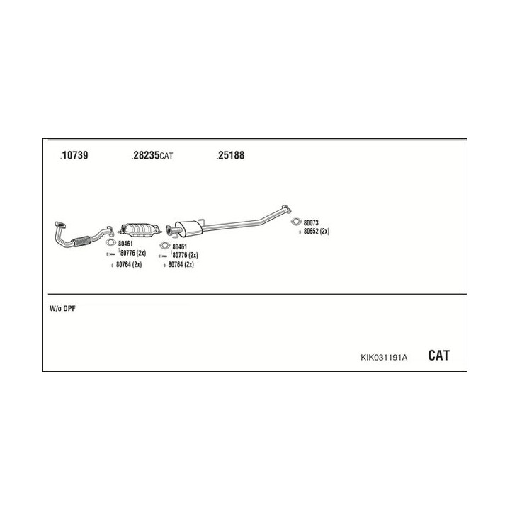 Išmetimo sistema WALKER KIK031191A