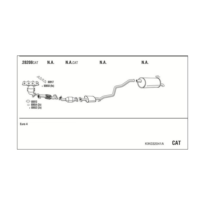 Išmetimo sistema WALKER KIK032041A