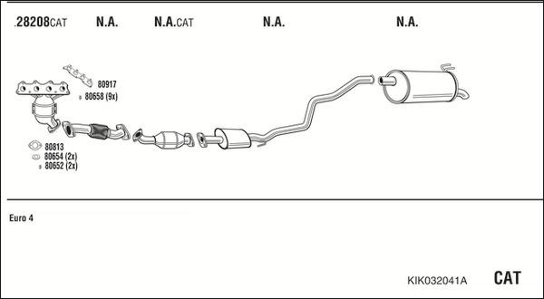 Išmetimo sistema WALKER KIK032041A