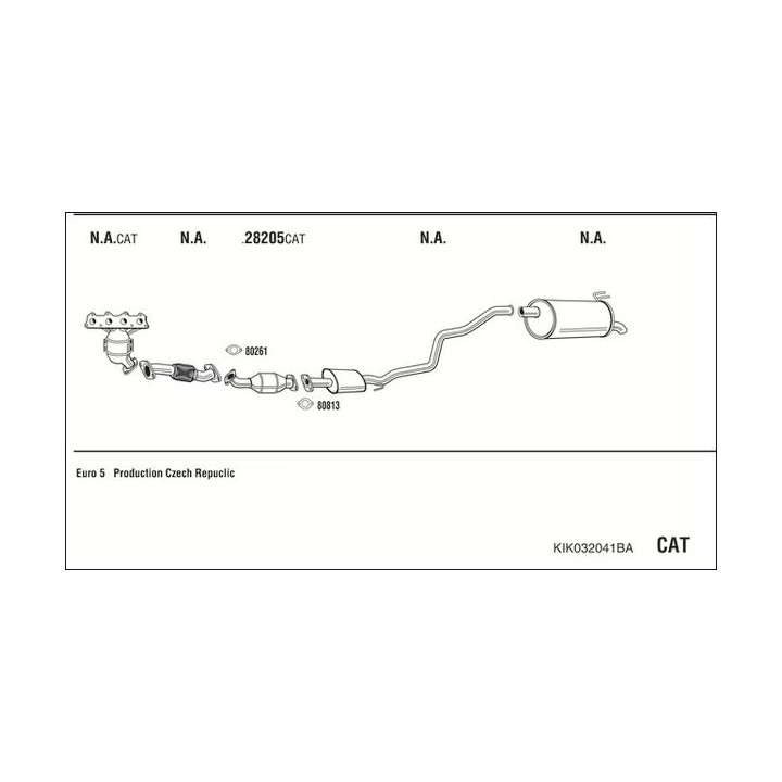 Išmetimo sistema WALKER KIK032041BA