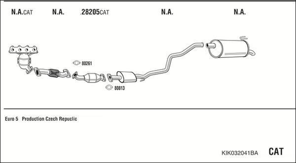 Išmetimo sistema WALKER KIK032041BA