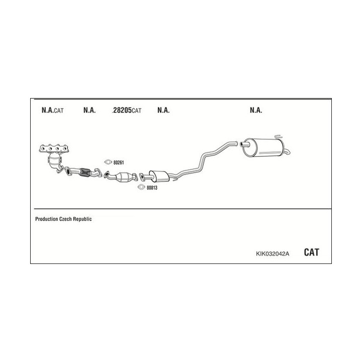 Išmetimo sistema WALKER KIK032042A