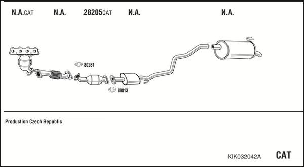 Išmetimo sistema WALKER KIK032042A