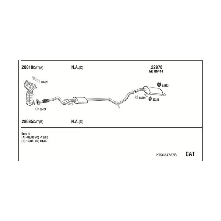 Išmetimo sistema WALKER KIK034737B