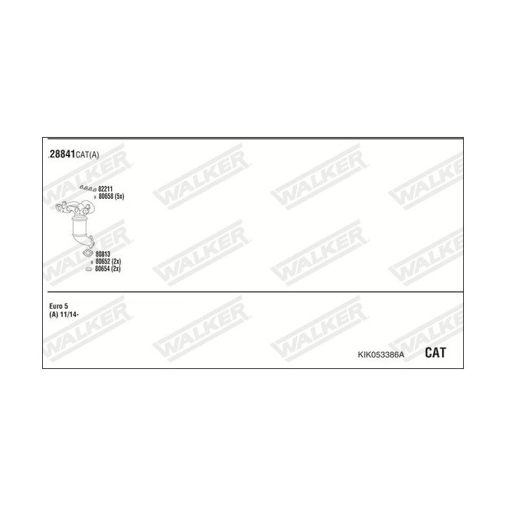 Išmetimo sistema WALKER KIK053386A