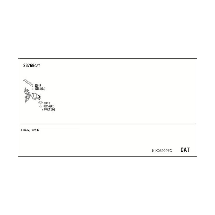 Išmetimo sistema WALKER KIK059297C