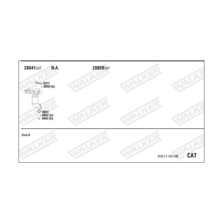 Išmetimo sistema WALKER KIK111914B