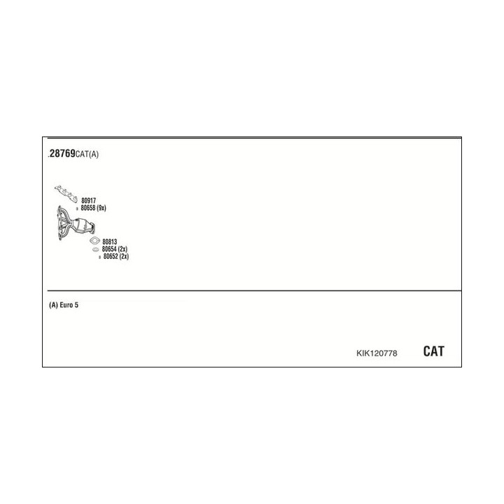 Išmetimo sistema WALKER KIK120778