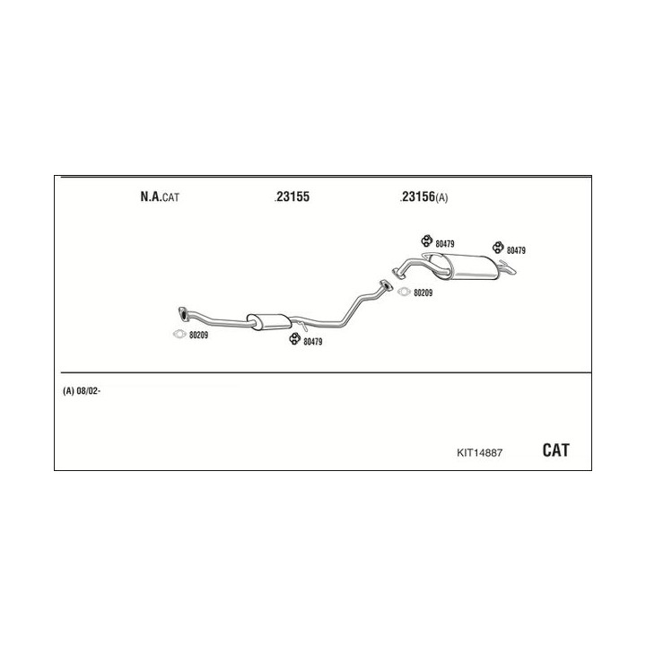 Išmetimo sistema WALKER KIT14887