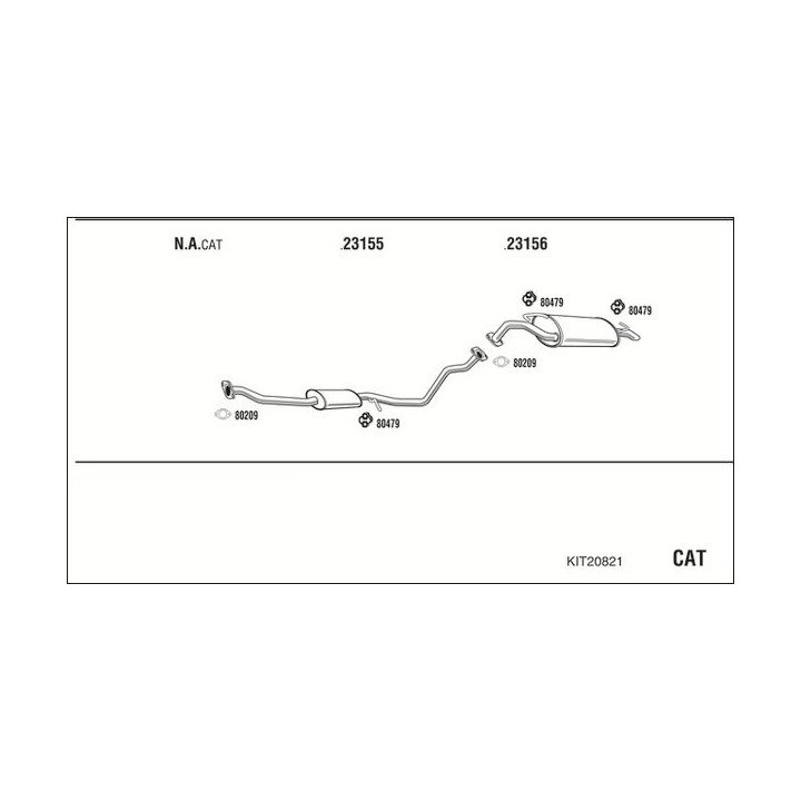 Išmetimo sistema WALKER KIT20821
