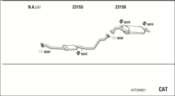Išmetimo sistema WALKER KIT20821