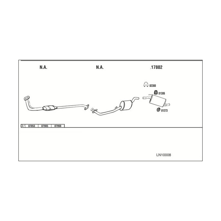 Išmetimo sistema WALKER LN10008