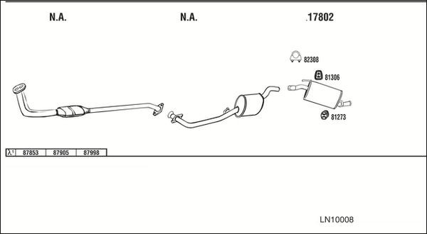 Išmetimo sistema WALKER LN10008