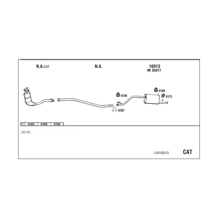 Išmetimo sistema WALKER LN10013