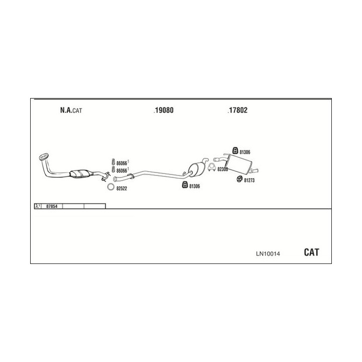 Išmetimo sistema WALKER LN10014