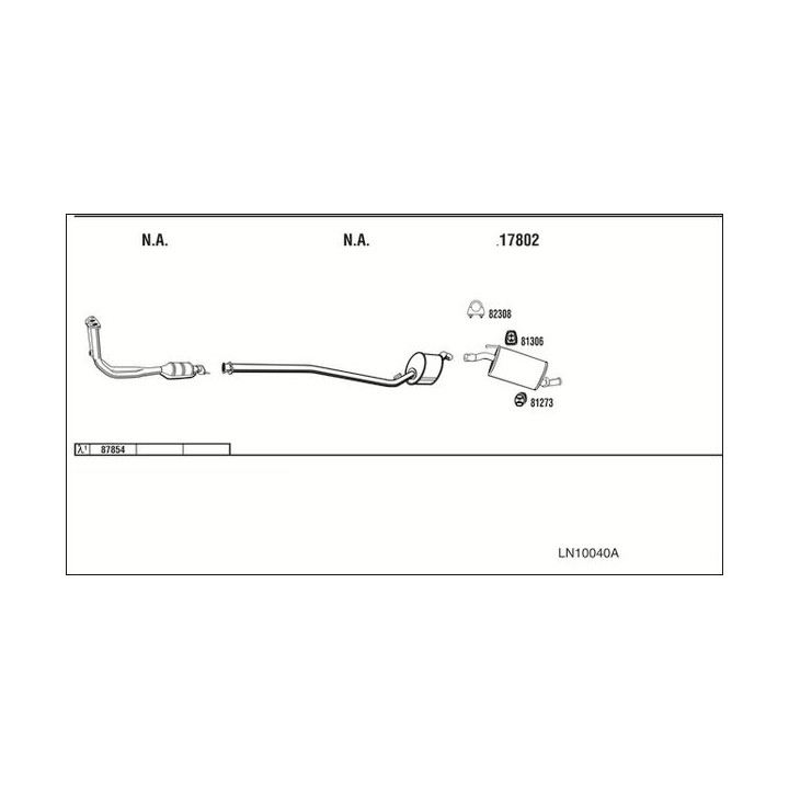 Išmetimo sistema WALKER LN10040A