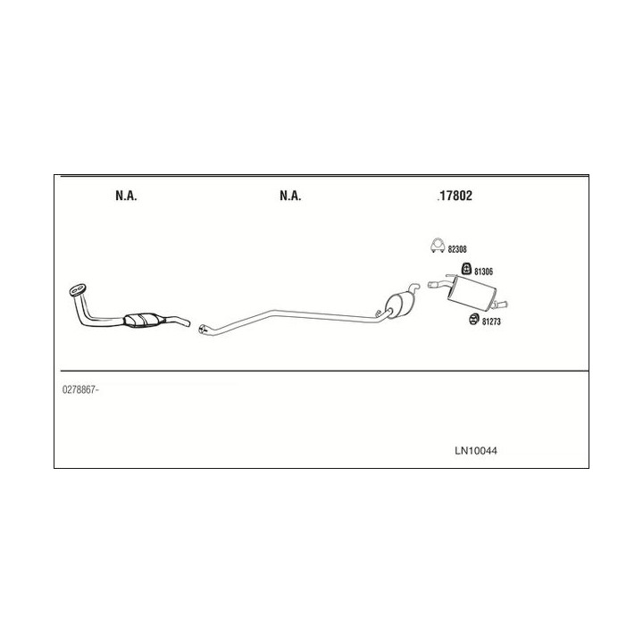 Išmetimo sistema WALKER LN10044