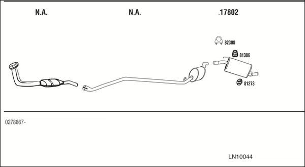 Išmetimo sistema WALKER LN10044
