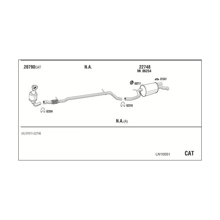 Išmetimo sistema WALKER LN10051