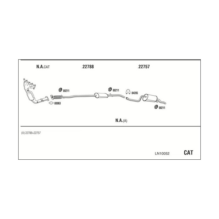 Išmetimo sistema WALKER LN10052