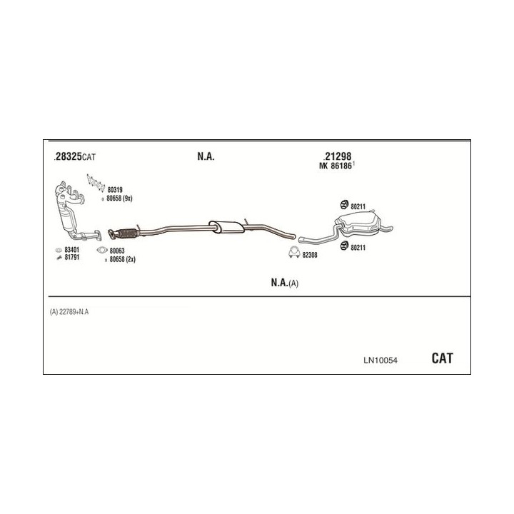 Išmetimo sistema WALKER LN10054