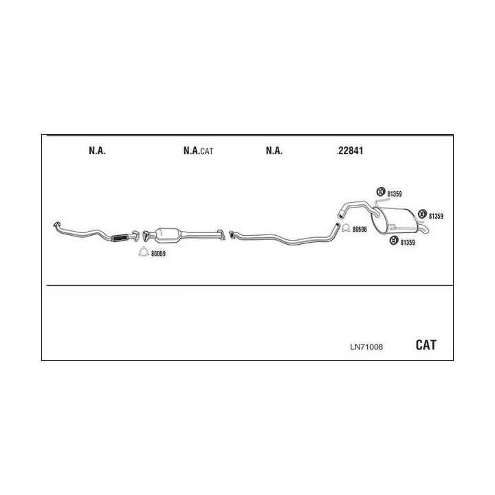 Išmetimo sistema WALKER LN71008