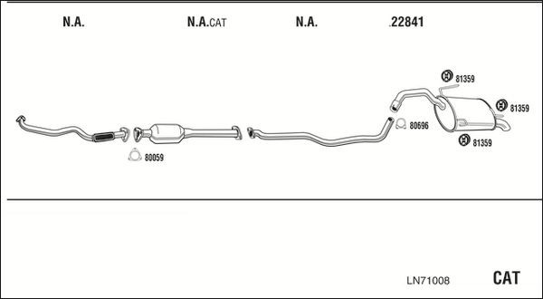Išmetimo sistema WALKER LN71008