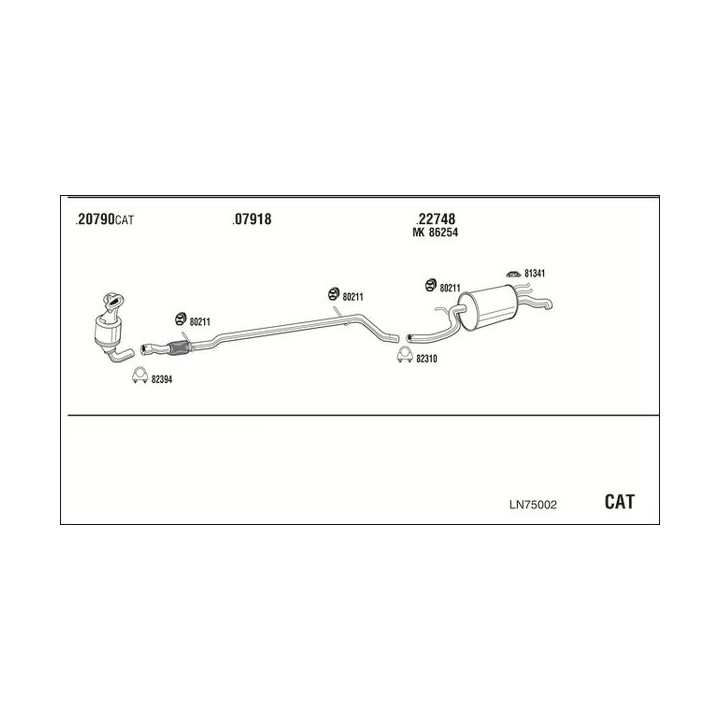 Išmetimo sistema WALKER LN75002