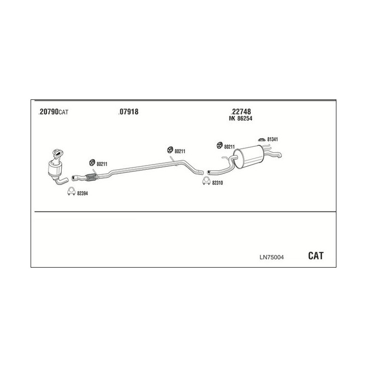 Išmetimo sistema WALKER LN75004