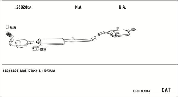 Išmetimo sistema WALKER LNH16804