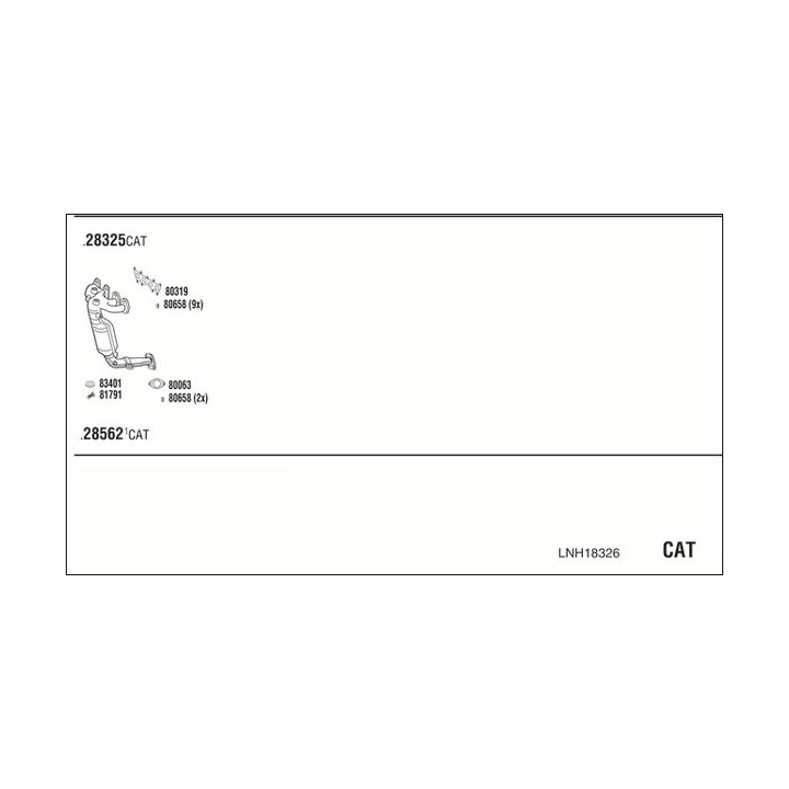 Išmetimo sistema WALKER LNH18326