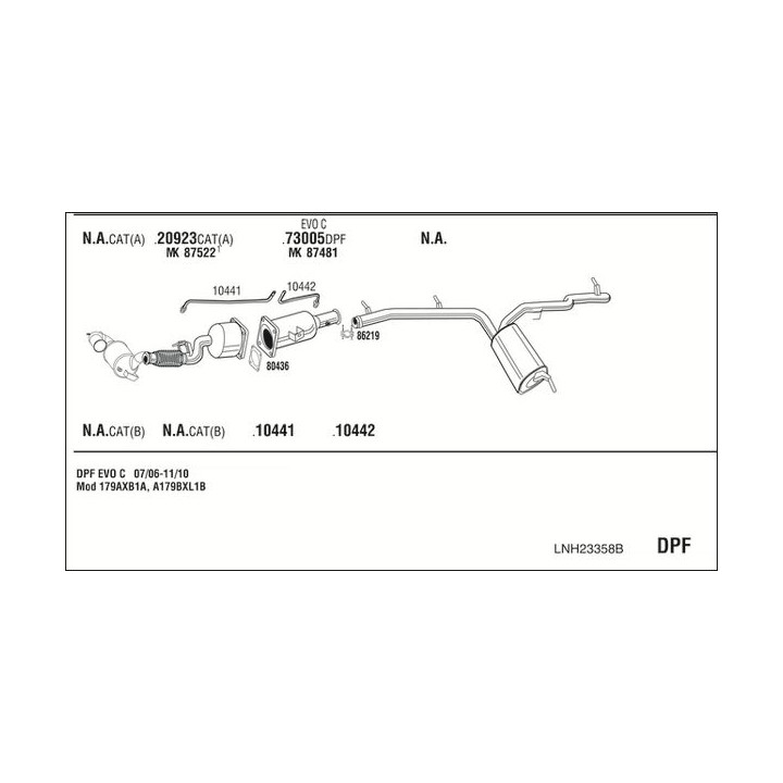 Išmetimo sistema WALKER LNH23358B