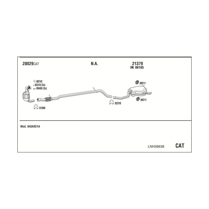 Išmetimo sistema WALKER LNH26638