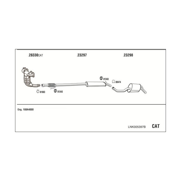 Išmetimo sistema WALKER LNK005397B