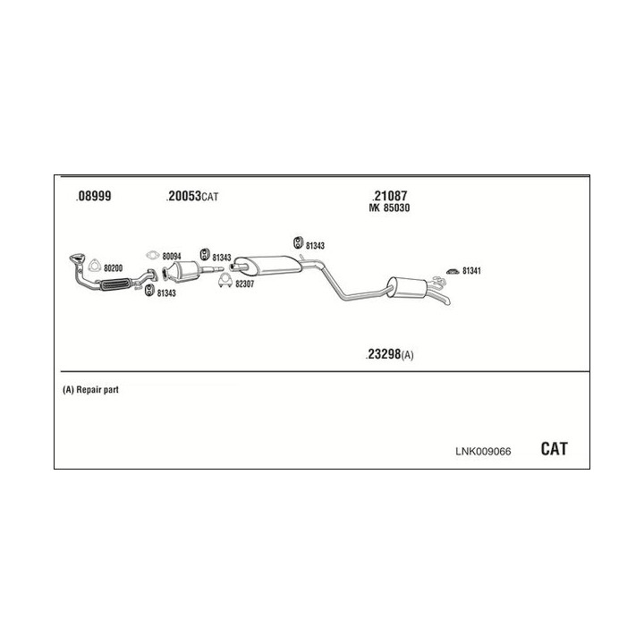 Išmetimo sistema WALKER LNK009066