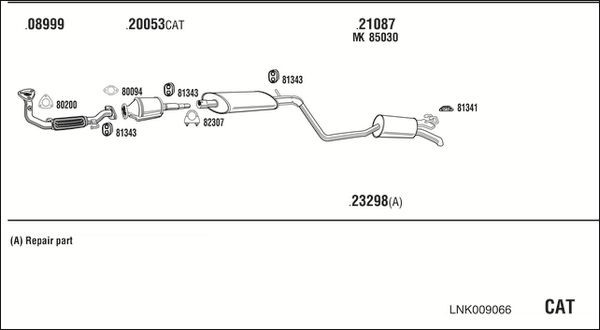 Išmetimo sistema WALKER LNK009066