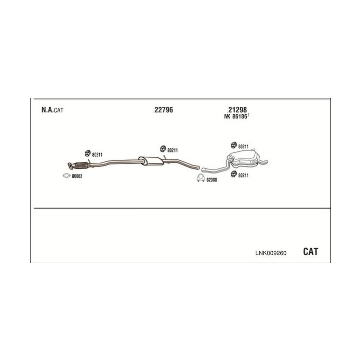 Išmetimo sistema WALKER LNK009260
