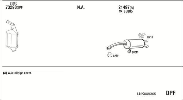 Išmetimo sistema WALKER LNK009365