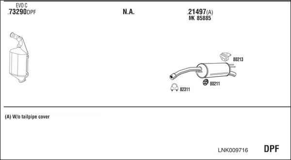 Išmetimo sistema WALKER LNK009716
